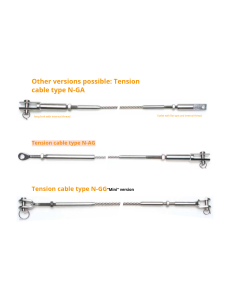 Tension cable type N-GA